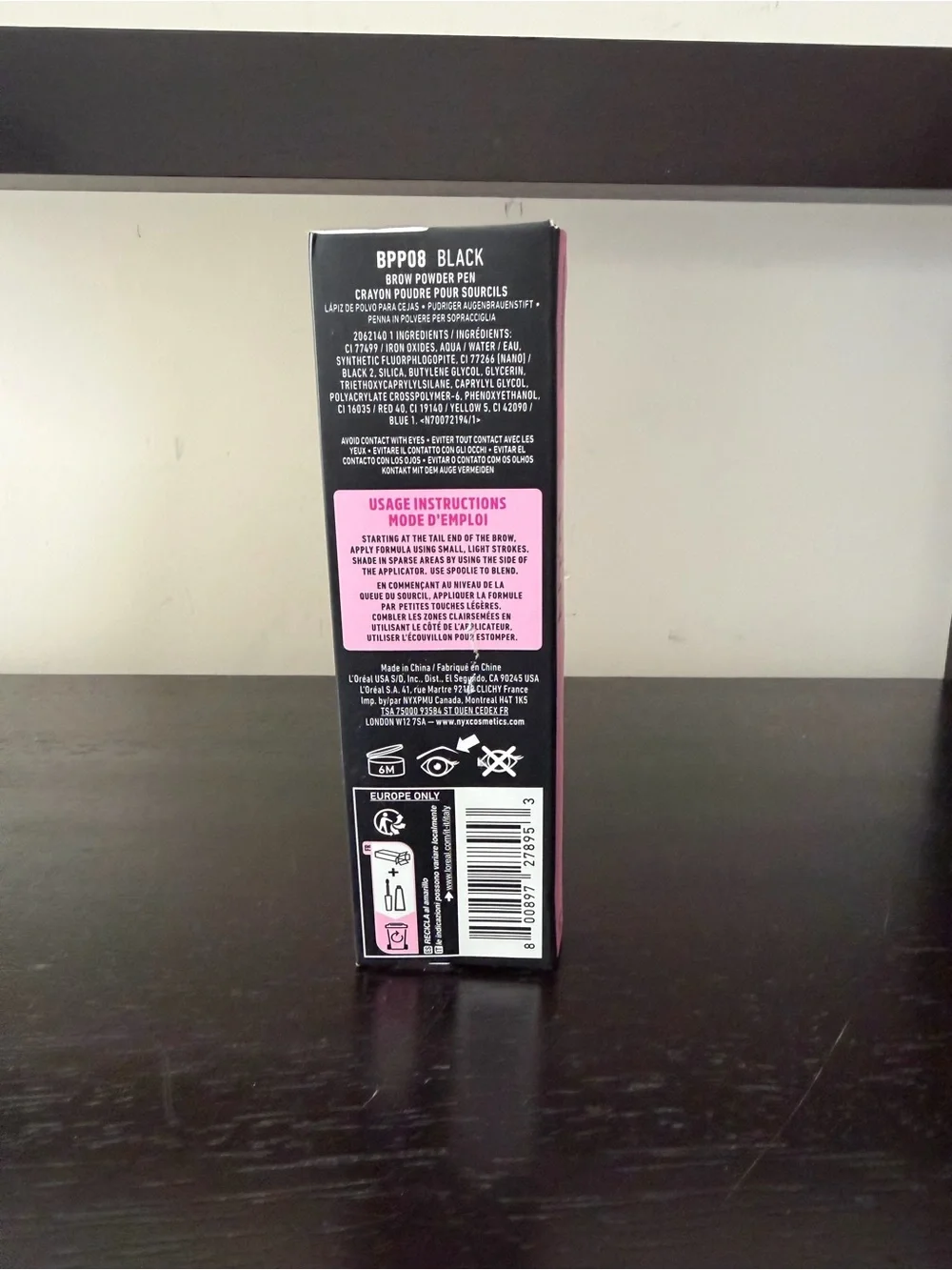 NYX Fluff & Snatch Brow Powder Pen - Black